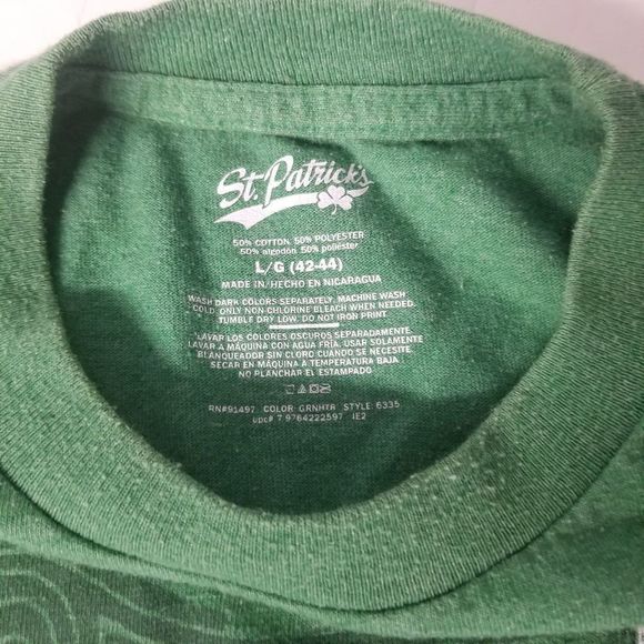 Lucky Irish Tee mens large green - Picture 4 of 10